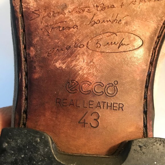 Ecco Brown Suede Leather Lace up Shoes - Picture 6 of 7